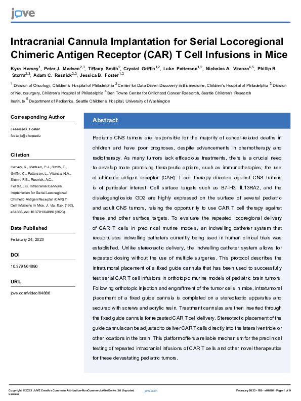 (PDF) Intracranial Cannula Implantation for Serial Locoregional ...