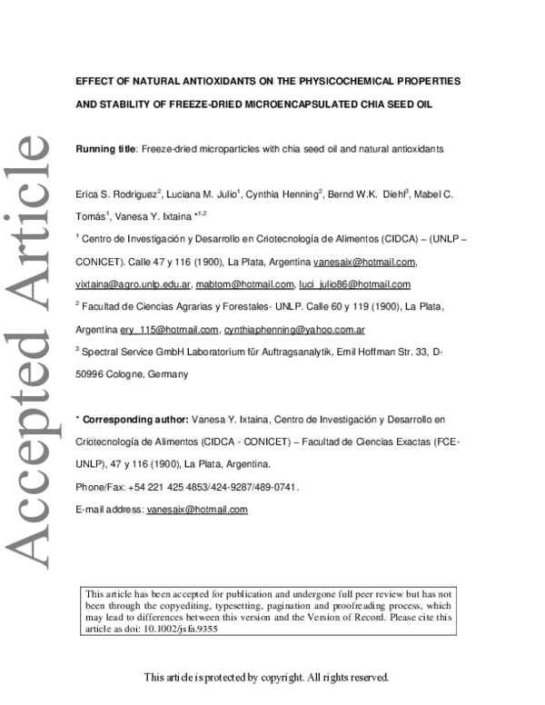 (PDF) Effect of natural antioxidants on the physicochemical properties ...