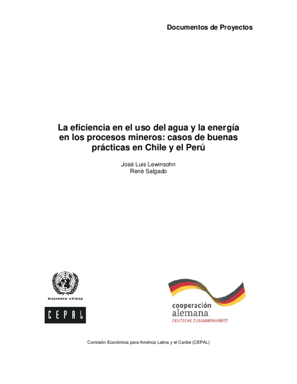 (PDF) La eficiencia en el uso del agua y la energía en los procesos ...