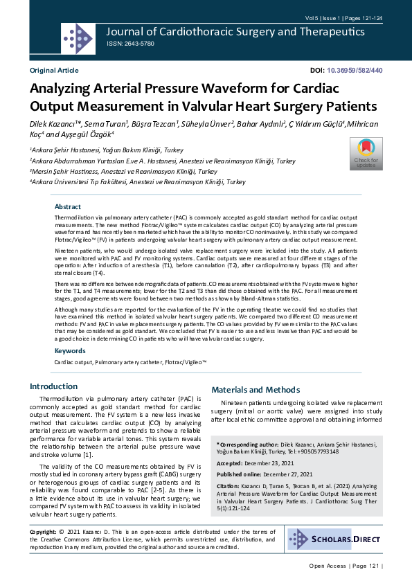 (PDF) Analyzing Arterial Pressure Waveform for Cardiac Output ...