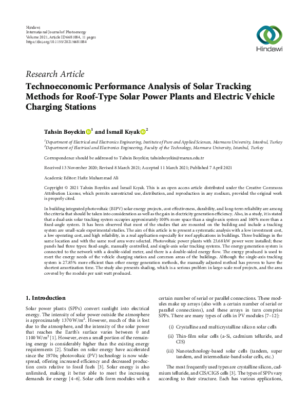 (PDF) Technoeconomic Performance Analysis of Solar Tracking Methods for ...