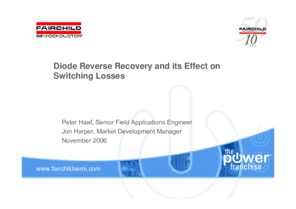 (PDF) Understanding Diode Reverse Recovery and its Effect on Switching ...