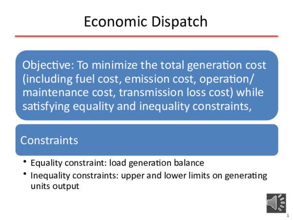 (PPT) Economy Dispatch