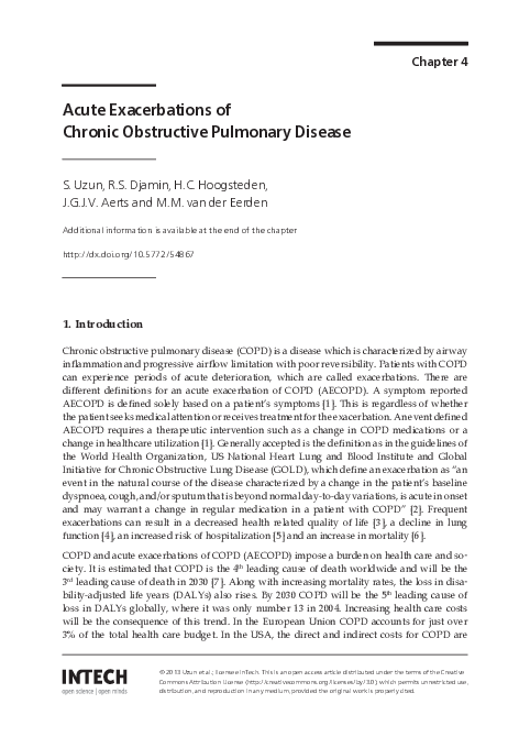 (PDF) Acute Exacerbations of Chronic Obstructive Pulmonary Disease