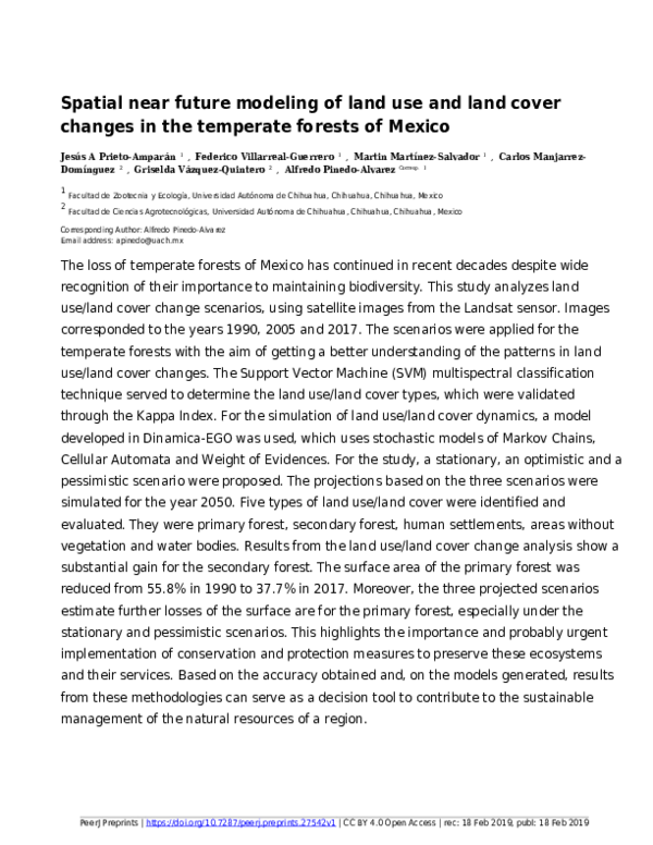 (PDF) Spatial near future modeling of land use and land cover changes ...
