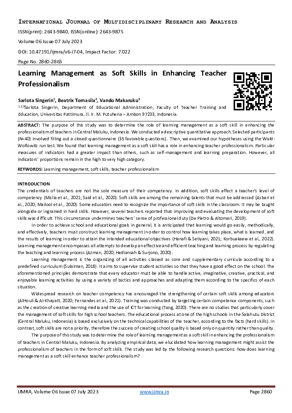 (PDF) Learning Management as Soft Skills in Enhancing Teacher ...