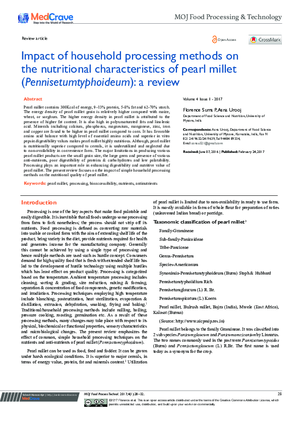 (PDF) Impact of Household Processing Methods on the Nutritional ...