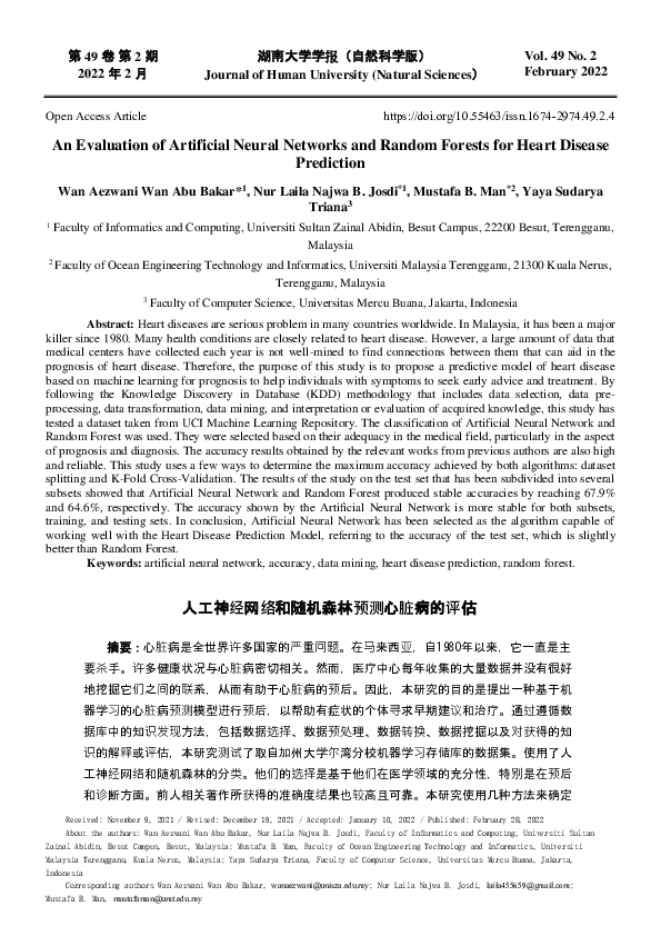 (PDF) An Evaluation of Artificial Neural Networks and Random Forests ...