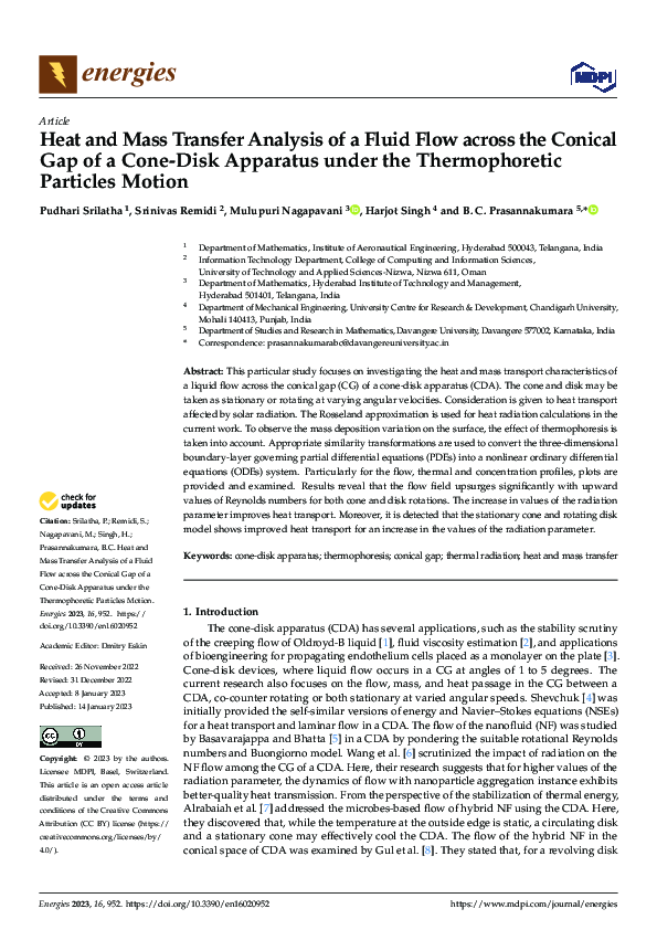 (PDF) Heat and Mass Transfer Analysis of a Fluid Flow across the ...