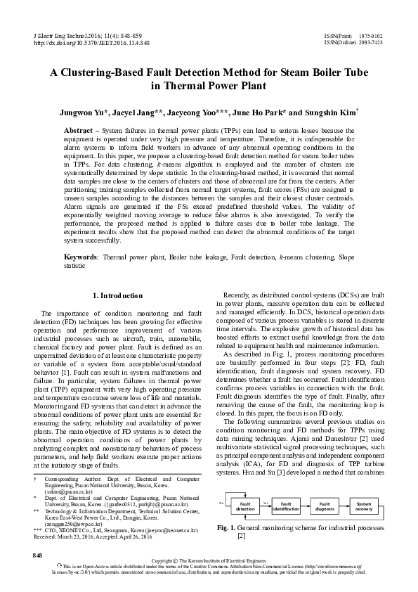 (PDF) A Clustering-Based Fault Detection Method for Steam Boiler Tube ...