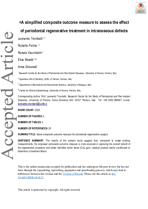 (PDF) A simplified composite measure to assess the effect of