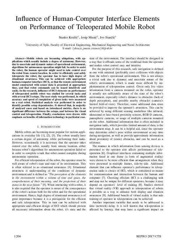 (PDF) Influence of human-computer interface elements on performance of ...