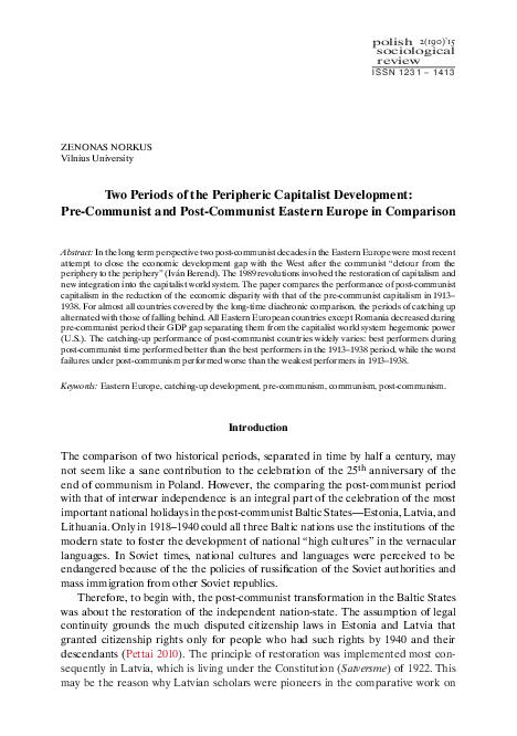 (PDF) Two Periods of the Peripheric Capitalist Development: Pre ...