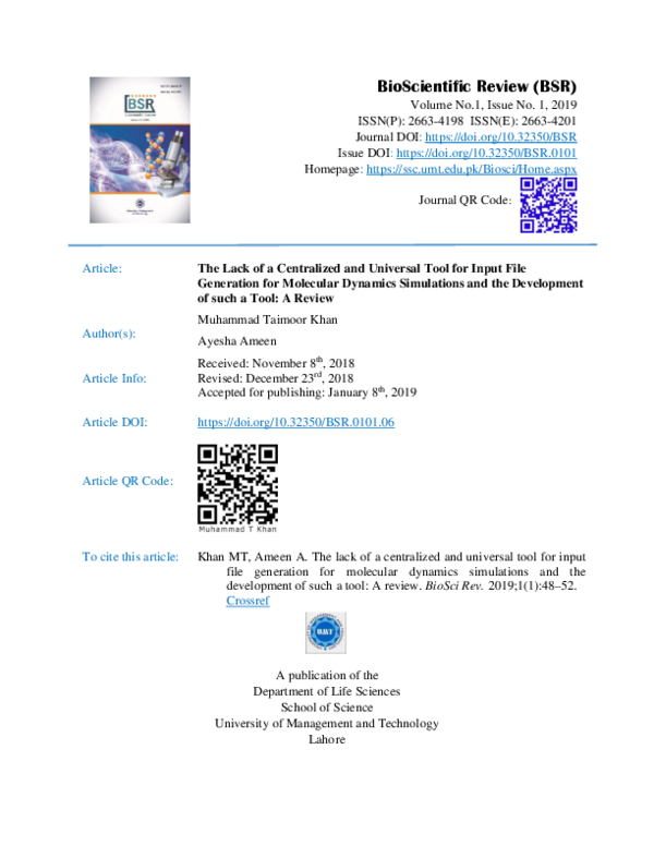 (PDF) The Lack of a Centralized and Universal Tool for Input File ...
