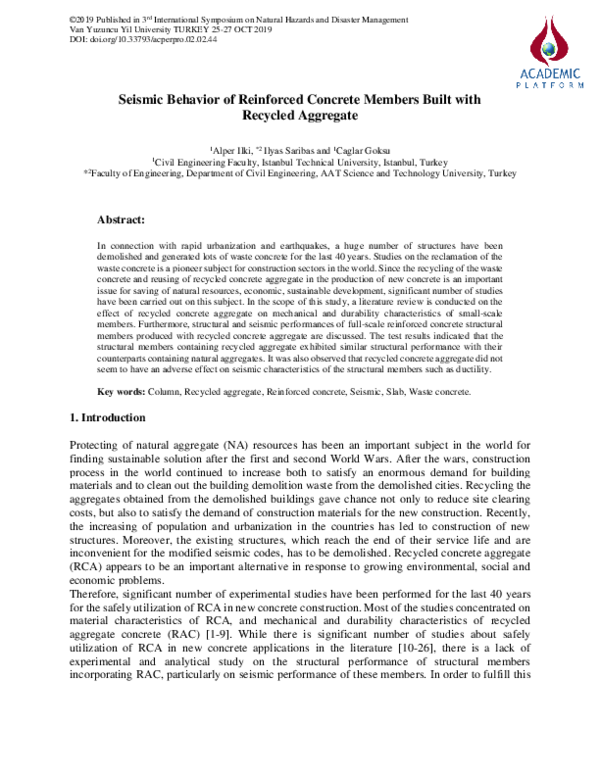 (PDF) Shear Behavior of Reinforced Recycled Aggregate Concrete Beams