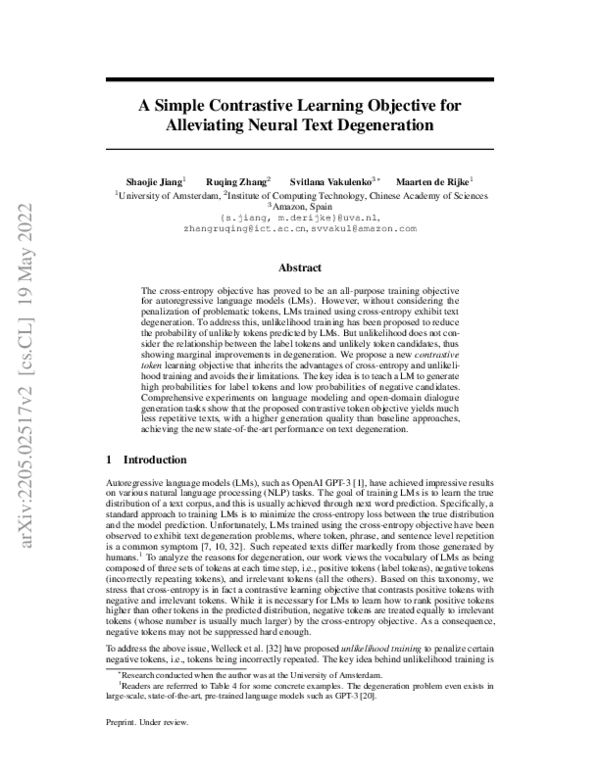 (PDF) A Simple Contrastive Learning Objective for Alleviating Neural ...