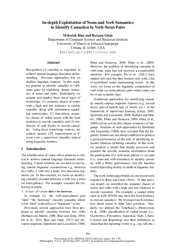 (PDF) In-depth Exploitation of Noun and Verb Semantics to Identify ...