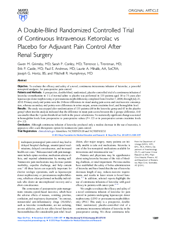 (PDF) A Double-Blind Randomized Controlled Trial of Continuous ...