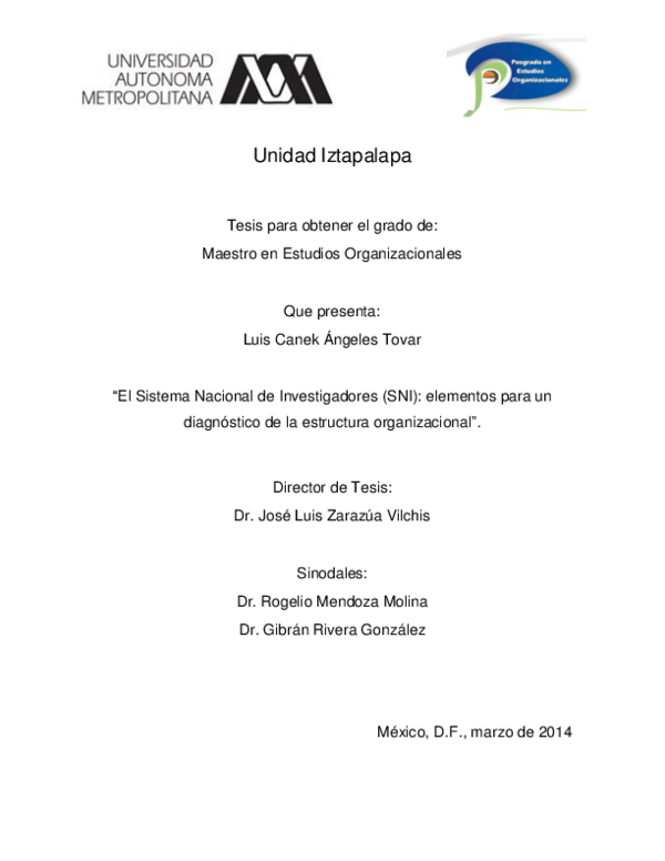 (PDF) El Sistema Nacional de Investigadores (SNI): elementos para un ...