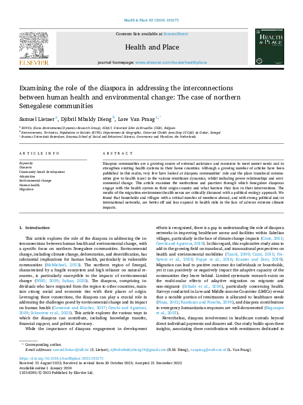 (PDF) Examining the role of the diaspora in addressing the ...