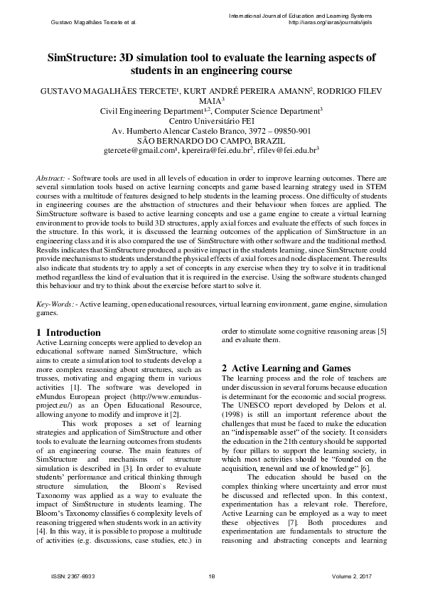 (PDF) SimStructure: 3D simulation Tool to Evaluate the Learning Aspects ...