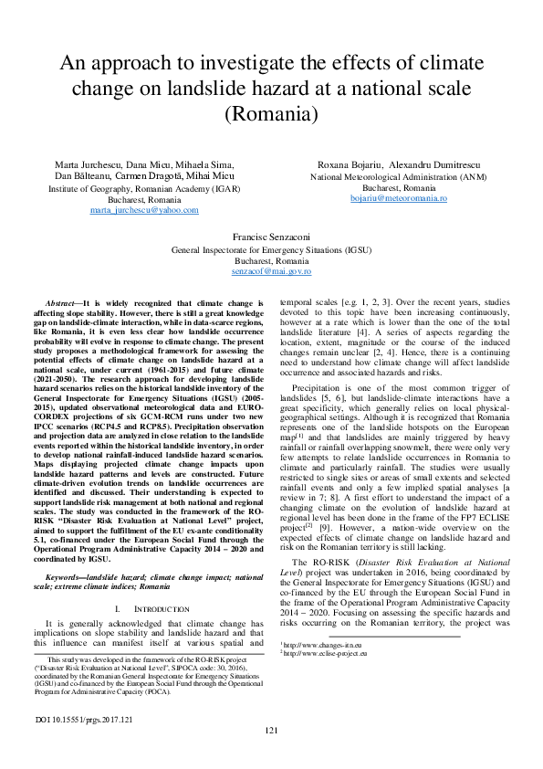 (PDF) An approach to investigate the effects of climate change on ...