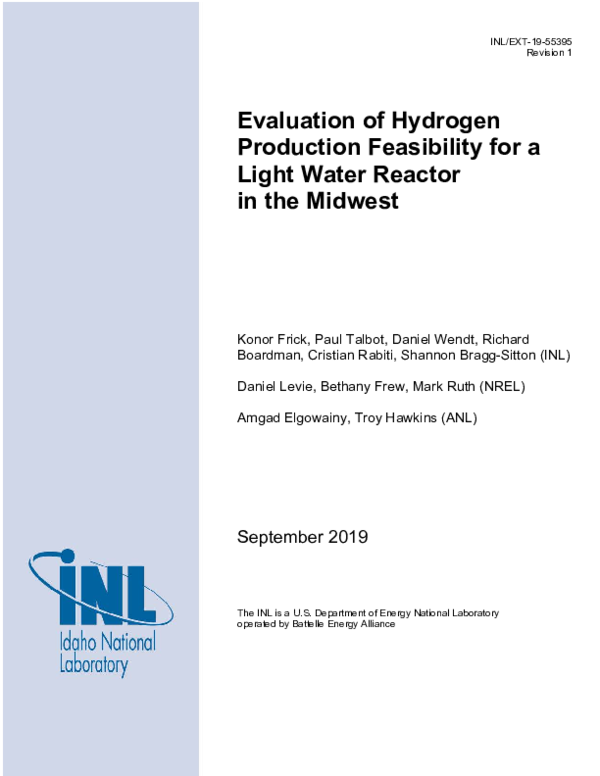 (PDF) Evaluation of Hydrogen Production Feasibility for a Light Water ...