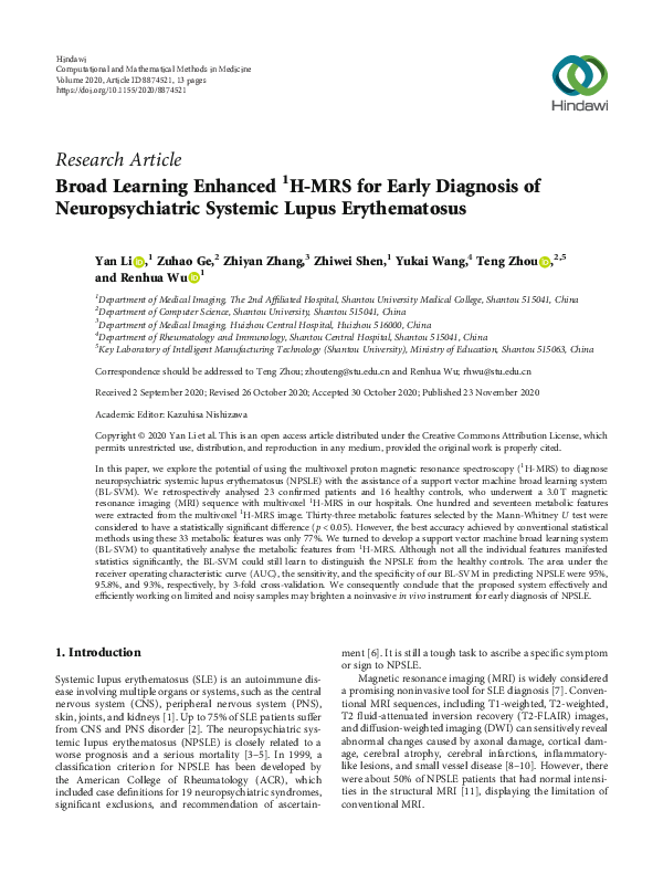 (PDF) Broad Learning Enhanced 1H-MRS for Early Diagnosis of ...