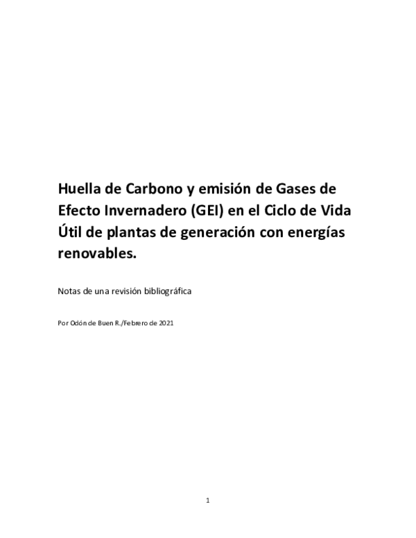 (PDF) Huella de Carbono y emisión de Gases de Efecto Invernadero (GEI ...