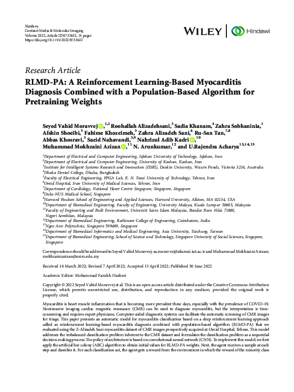 (PDF) RLMD-PA: A Reinforcement Learning-Based Myocarditis Diagnosis ...