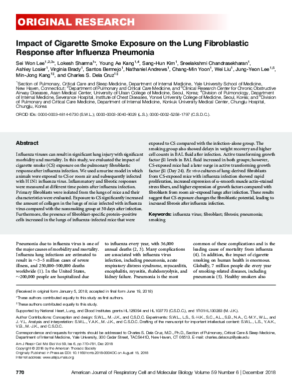(PDF) Impact of Cigarette Smoke Exposure on the Lung Fibroblastic ...