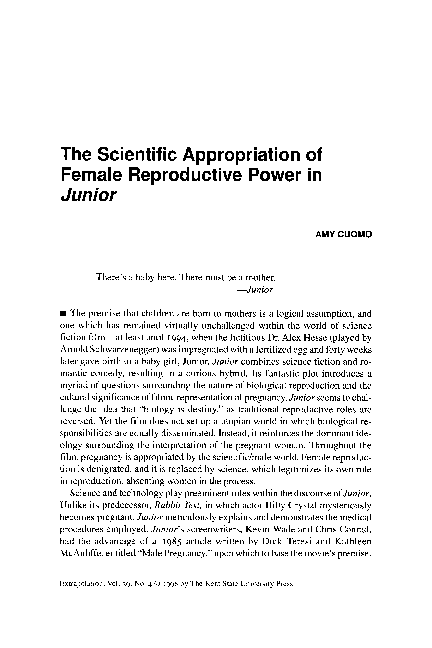 (PDF) The Scientific Appropriation of Female Reproductive Power in Junior