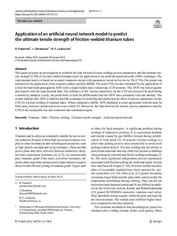 (PDF) Application of the Artificial Neural Network Model to an Analysis ...