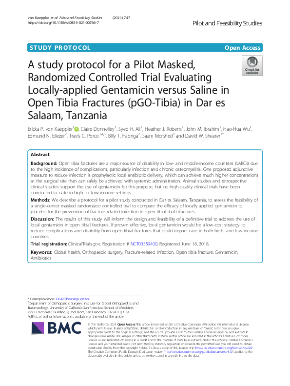 (PDF) A study protocol for a Pilot Masked, Randomized Controlled Trial ...