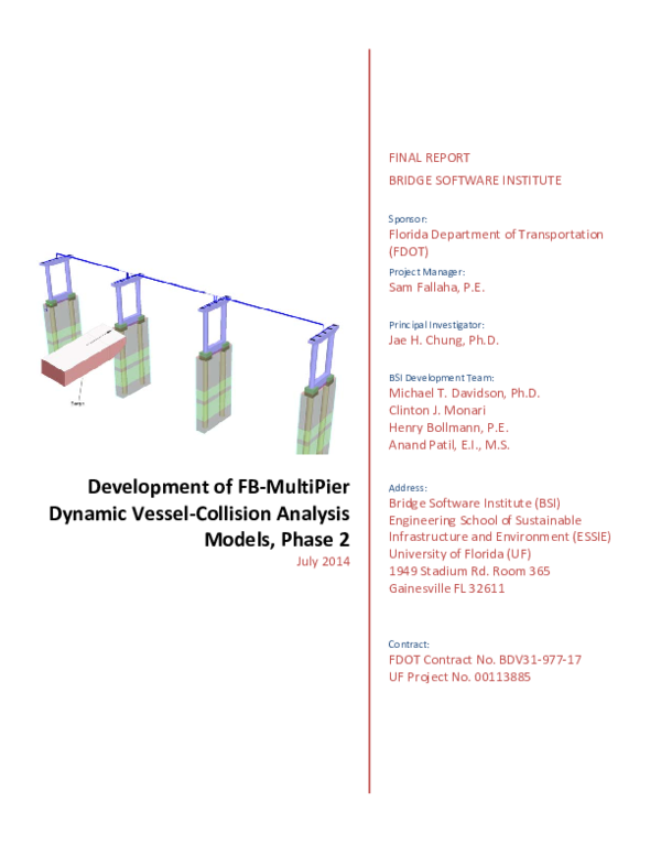 (PDF) Development of FB-MultiPier Dynamic Vessel-Collision Analysis ...