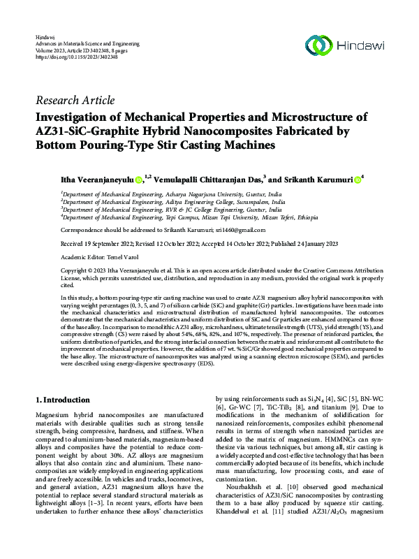 (PDF) Investigation of Mechanical Properties and Microstructure of AZ31 ...