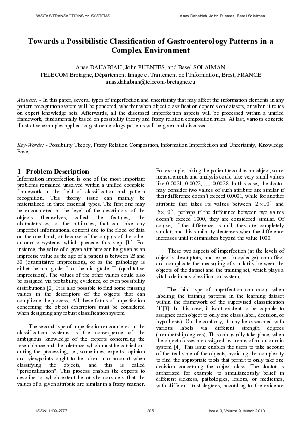 (PDF) Towards a possibilistic classification of gastroenterology ...