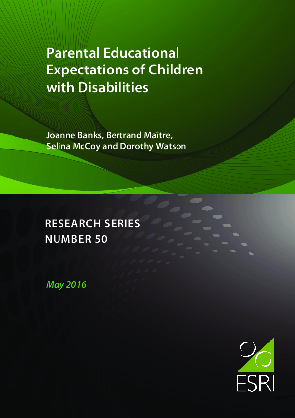 (PDF) Parental Educational Expectations of Children with Disabilities