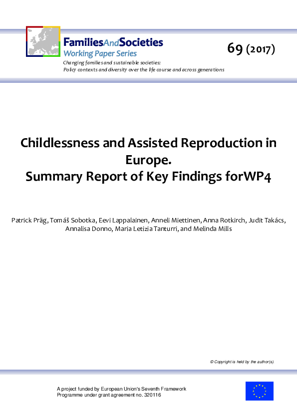 (PDF) Childlessness and Assisted Reproduction in Europe