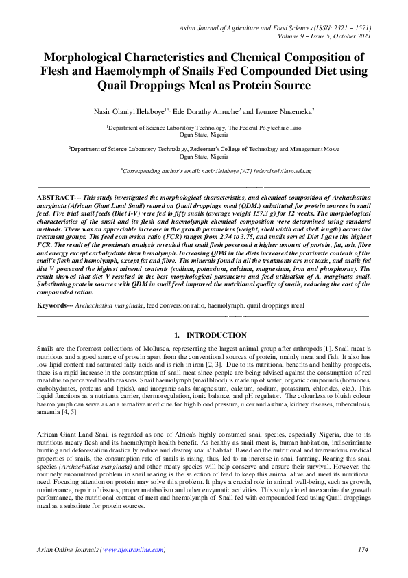 (PDF) Morphological Characteristics and Chemical Composition of Flesh ...