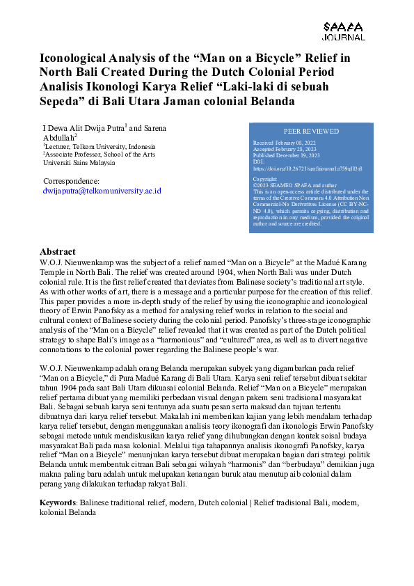 (PDF) Iconological Analysis of the 