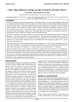 (PDF) Color vision deficiency among a group of students of health sciences
