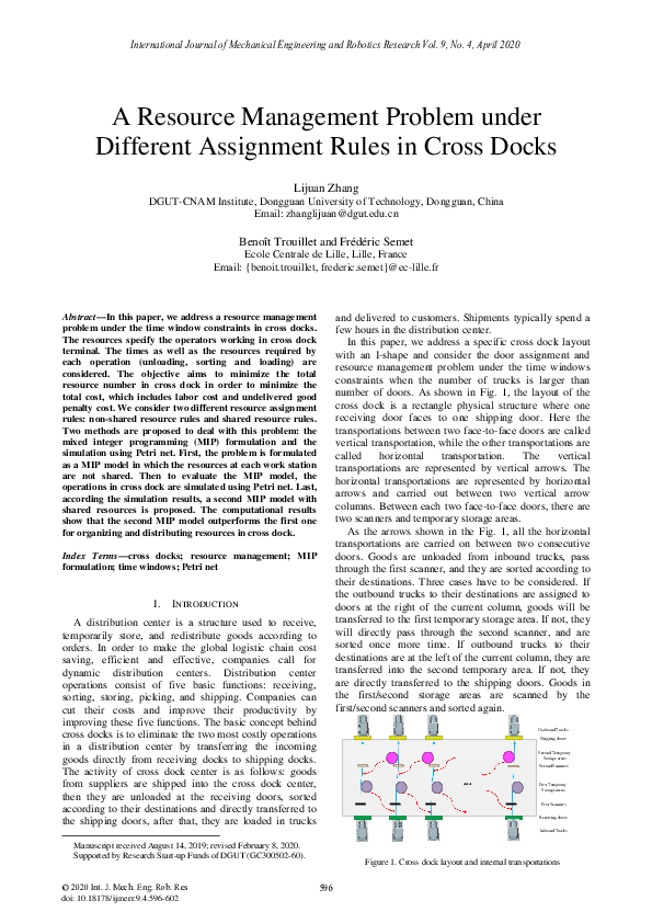 (PDF) A Resource Management Problem under Different Assignment Rules in ...