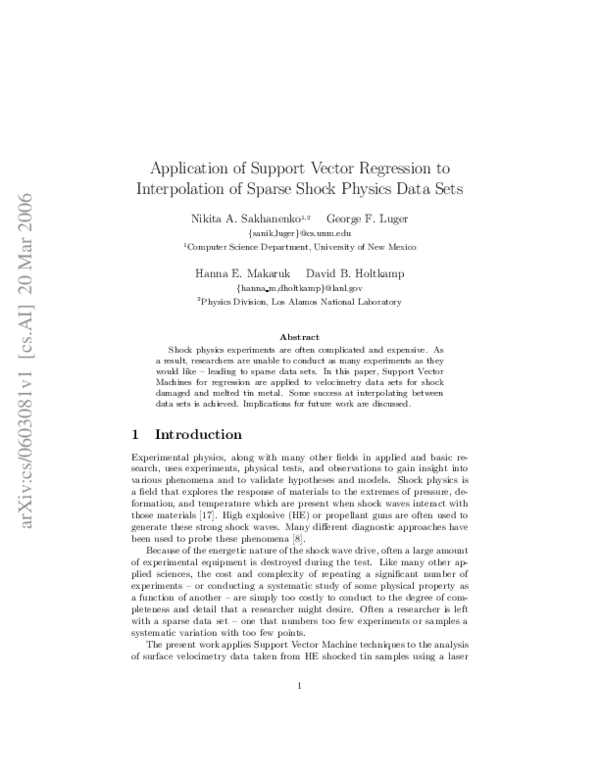 (PDF) Application of Support Vector Regression to Interpolation of ...