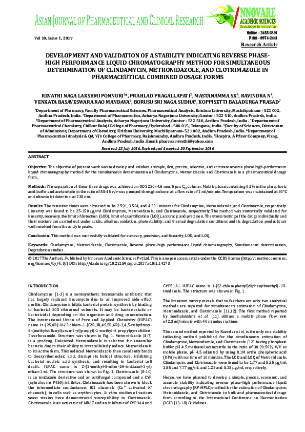 (PDF) Development and Validation of a Stability Indicating Reverse ...