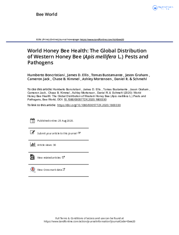 (PDF) World Honey Bee Health: The Global Distribution of Western Honey ...