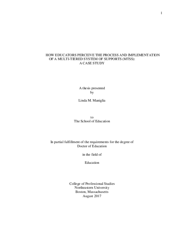 (PDF) How educators perceive the process and implementation of a multi