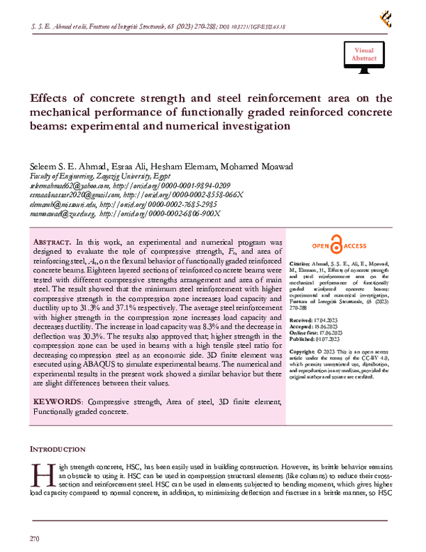 (PDF) Experimental and numerical investigation the effect of concrete ...