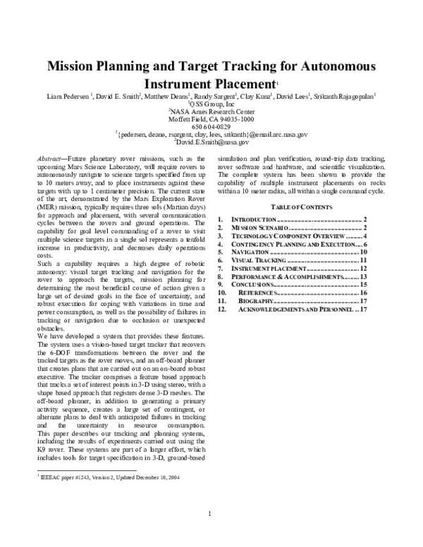 (PDF) Mission planning and target tracking for autonomous instrument ...