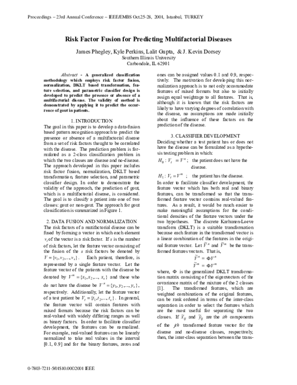 (PDF) Risk-factor fusion for predicting multifactorial diseases